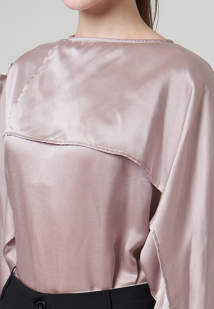 Camalia satin fabric detail